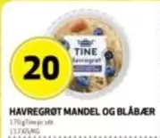 Havregrøt mandel og blåbær