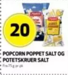 POPCORN POPPET SALT OG POTETSKRUER SALT
