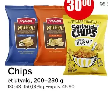 Potetgull Sørlandschips