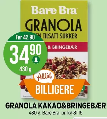 Granola - GRANOLA KAKAO&BRINGEBÆR