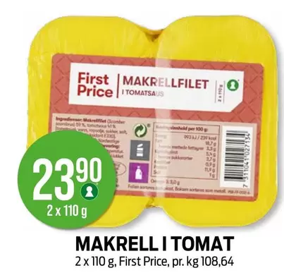 MAKRELLFILET I TOMATSAUS