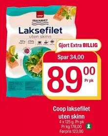 Extra - Laksefilet uten skinn