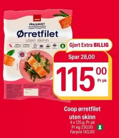Extra - Ørretfilet uten skinn