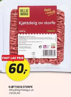 Fast - Kjøttdeig av storfe