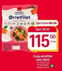 Extra - Ørretfilet uten skinn