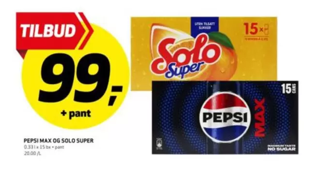 Max - PEPSI MAX OG SOLO SUPER