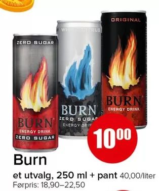 White - Burn Energy Drink