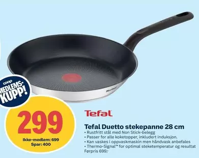 Tefal Duetto stekepanne 28 cm