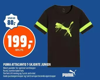 Puma - ATTACANTO T-SKJORTE JUNIOR