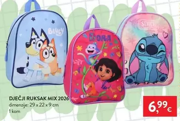 Stitch - DJEČJI RUKSAK MIX 2026