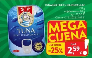 Mega - TUNA EVA FILET U BILJNOM ULJU