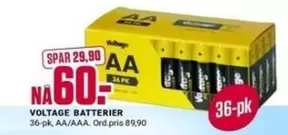 VOLTAGE BATTERIER AA
