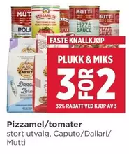 Pizzamel/tomater