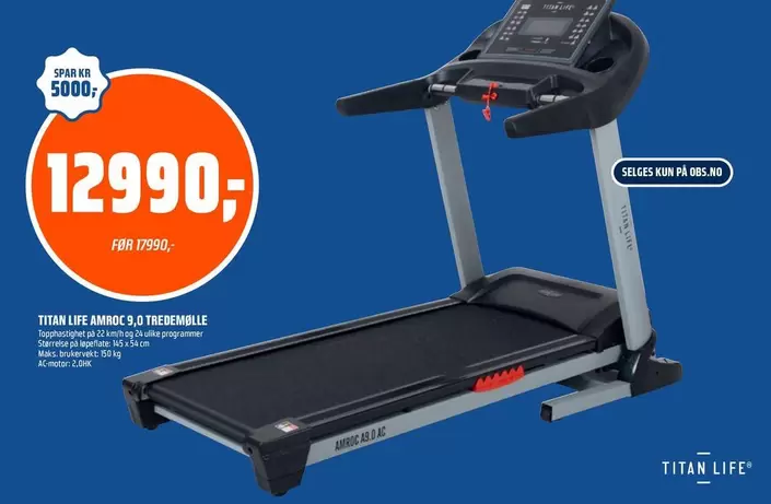 Titan - TITAN LIFE AMROC 5.0 TREDEMØLLE