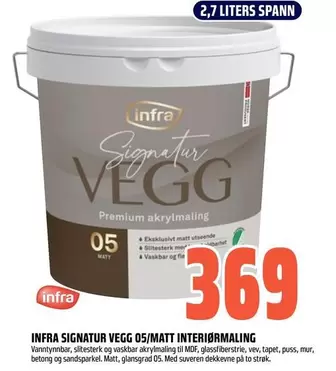 SIGNATUR VEGG 05/MATT INTERIØRMALING