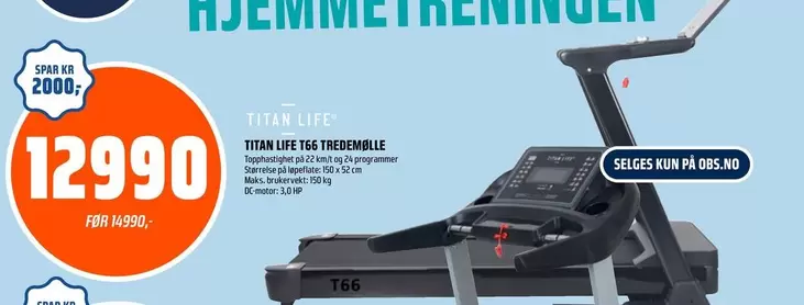 Titan - TITAN LIFE T16 TREDEMØLLE