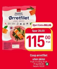 Extra - Ørretfilet uten skinn