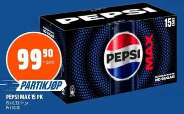 No - PEPSI MAX 15 PK