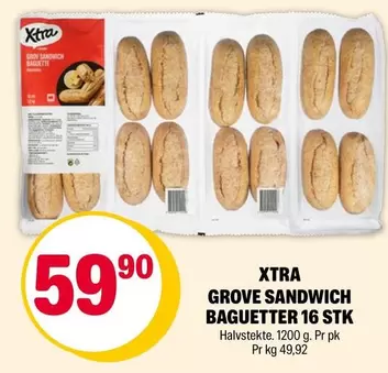 Baguette - GROVE SANDWICH BAGUETTER 16 STK