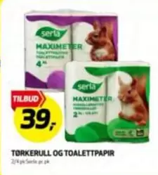 TØRKERULL OG TOALETTPAPIR