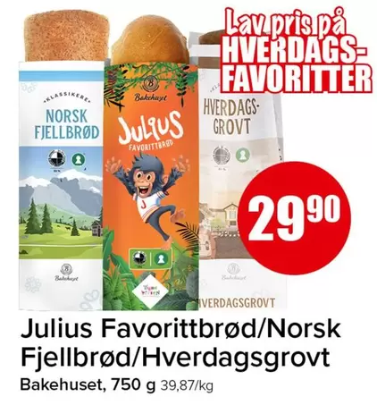 Norsk - Julius Favorittbrød/ Fjellsbrød/Hverdagsgrovt
