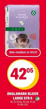 OPEN DIAPERS LARGE STR 6