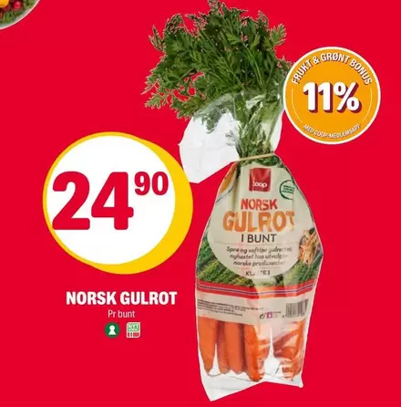 Norsk - NORSK GULROT I BUNT