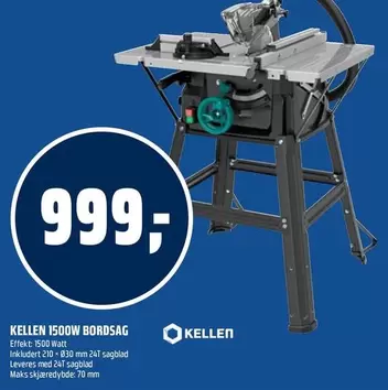 KELLEN 1500W BORDSAG