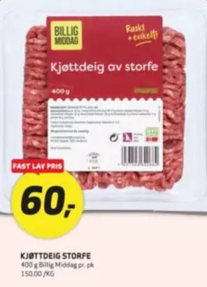 Fast - Kjøttdeig av storfe
