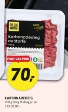 Fast - Karbonadedeig av storfe