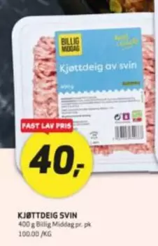 Fast - Kjøttdeig av svin