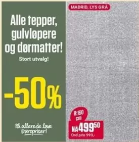 Lys - Alle tepper, gulvløpere og dørmatter