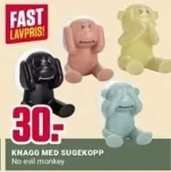 Fast - KNAGG MED SUGEKOPP No evil monkey