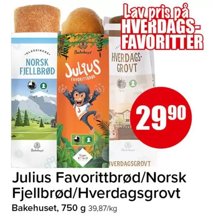 Norsk - Julius Favorittbrød/ Fjellbrød/Hverdagsgrovt