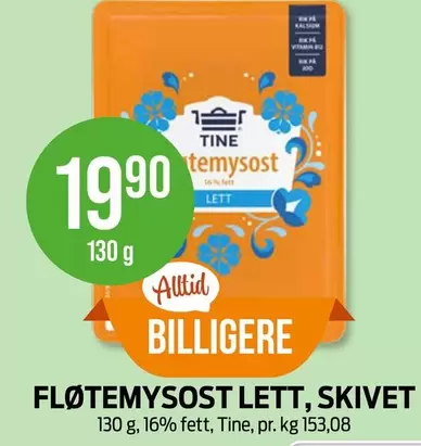FLØTEMYSOST LETT, SKIVET