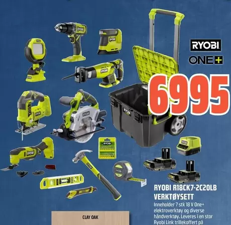 Ryobi - RYOBI R18CK7-2C20LB VERKTØYSETT