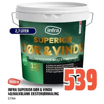 SUPERIOR DØR & VINDU 40/HALVBLANK EKSTERIØRMALING
