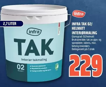 INFRA TAK 02 HELMATT INTERIØRMALING