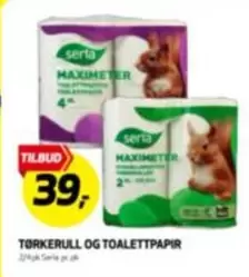 TØRKERULL OG TOALETTPAPIR