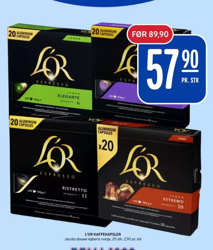 L'OR ESPRESSO ALUMINIUM CAPSULES