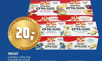 Yoplait 0% Tilsatt Sukker