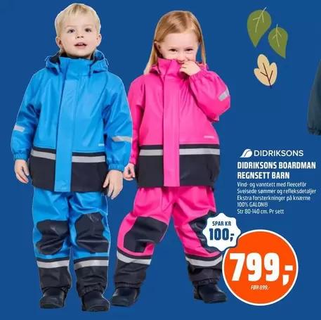 Barn - DIDRIKSONS BOARDMAN REGNTØY SETT BARN