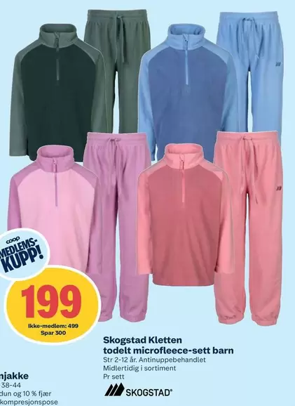 Barn - Skogstad Kletten todelt microfleece-sett barn