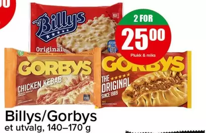 Billys/Gorbys et utvalg