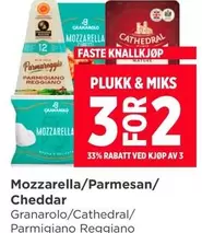 Mozzarella - /Parmesan/Cheddar