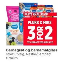 Barnegrøt og barnematglass