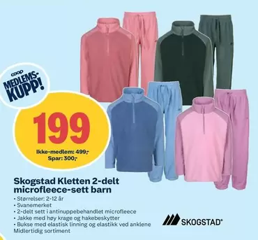 Barn - Skogstad Kletten 2-delt microfleece-sett barn