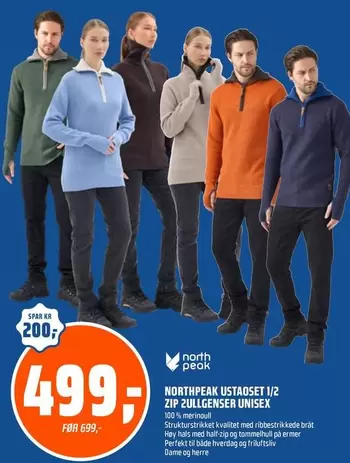 NORTHPEAK USTAOSETA 1/2 ZIP ZULLGenser UNISEX