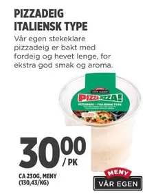 PIZZADEIG ITALIENSK TYPE