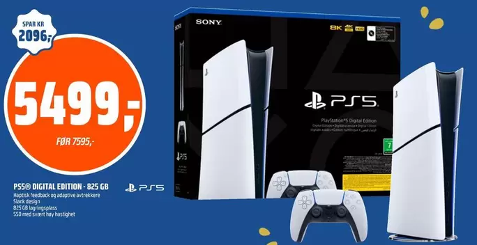 Playstation - PS5 DIGITAL EDITION - 825 GB